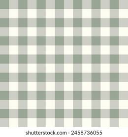 Seamless Checkered Pattern Light Sage Green. Vector Background