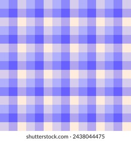 Patrón a cuadros sin costuras en colores azul pastel y lila. Diseño creativo vibrante de fondo de tartán de moda para los niños. Cuadros de gingham de moda abstracta.