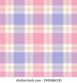 Seamless checkered pattern in pink and lilac tones. vector illustration. light cute background, texture.