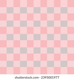 Seamless checkered pattern. Pink and white background.