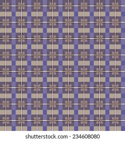 Seamless checkered pattern. Purple and beige.