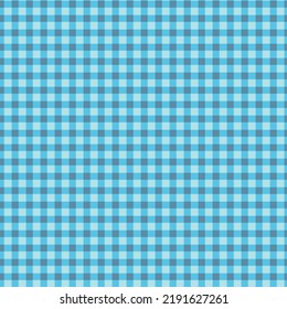 Nahtloses kariertes Muster mit trendigen Schecks aus blauem und blauem Gingham für Verpackungspapier, Kleidung, Textilien und andere Design-Projekte