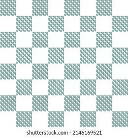 Seamless checkered pattern using  green and white.
For decorating wallpaper, wrapping paper, books, toys, clothes, fabrics.
With copy space.
