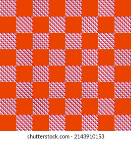 Seamless checkered pattern using red and white.
For decorating wallpaper, wrapping paper, books, toys, clothes, fabrics.