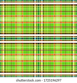 Seamless checkered pattern in yellow-green and green colors and shades. Great for decorating fabrics, textiles, gift wrapping design, any printed materials, advertising, or other design.