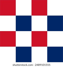 Seamless Checkered Red, White and Blue Seamless Pattern