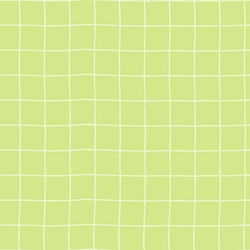 Seamless Checkered Repeating Pattern With Hand Drawn Grid. Yellow-green Plaid Background For Wrapping Paper, Surface Design And Other Design Projects