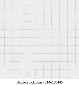 Seamless checkered repeating pattern with hand drawn grid. Light plaid background for wrapping paper, surface design and other design projects