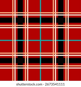 Padrão escocês quadriculado contínuo. Ilustração de vetor.