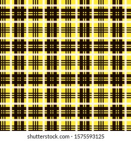 Seamless checkered shades of brown, yellow and white pattern as a tartan plaid