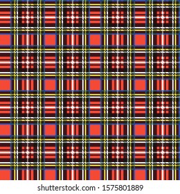 Seamless checkered shades of colorful illustration pattern as a tartan plaid