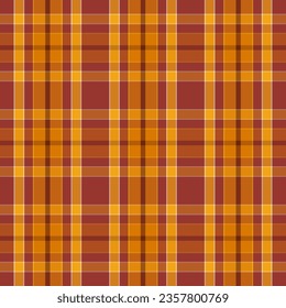 Seamless checkered textile print in yellow and brown tones. Abstract checkered striped background for wrapping paper, wallpaper, fabrics