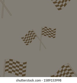 Seamless checkered transparent flag on a gray background