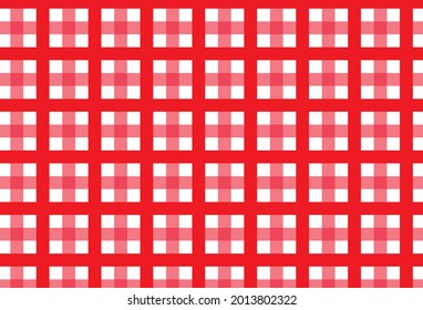 Seamless checkered vector pattern. Seamless checkered vector pattern. Coarse vintage red plaid fabric texture. Abstract geometric background. Tablecloth for picnic Texture..