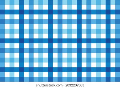   Seamless checkered vector pattern. Seamless checkered vector pattern. Coarse vintage blue plaid fabric texture. Abstract geometric background. Tablecloth for picnic Texture