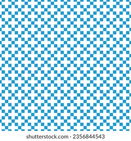 Seamless checkered vector pattern. Coarse blue and white plaid fabric texture. Abstract geometric background. Vintage tablecloth for picnic Texture. Vector illustration EPS 10. 
