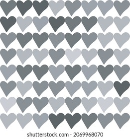 Seamless checkered vector pattern with pink heart. Abstract geometric background.