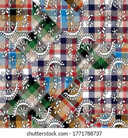 controles transparentes con un patrón de diseño paisley