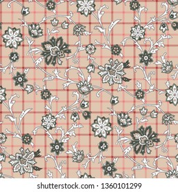 seamless checks and paisley pattern