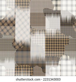 seamless checks patchwork pattern on textures background