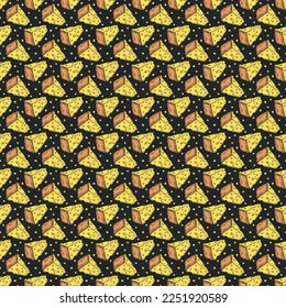 seamless cheese pattern. Doodle vector pattern with cheese icons. cheese background
