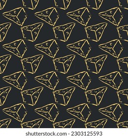 seamless cheese pattern. Drawing doodle background with cheese