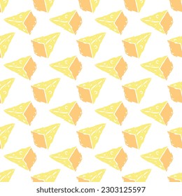 patrón de queso sin costura. Fondo del doodle con queso