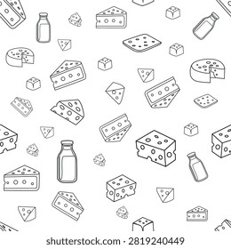 Seamless Cheese pattern illustration