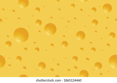 Seamless cheese texture with holes. Realistic cheese background.