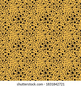 Seamless cheetah skin pattern. Endless hand drawn cheetah leopard texture for print, fabric, textile, wallpaper. Trendy animal design. Artistic vector EPS 10 illustration