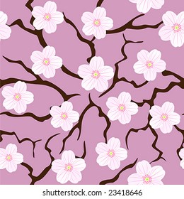 Seamless cherry blossom