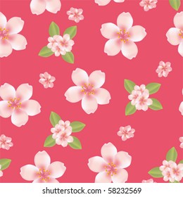 Seamless cherry blossom background