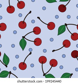 Seamless  cherry pattern