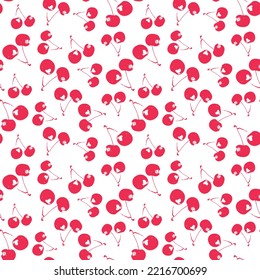 Seamless Cherry Pattern. Seamless red cherry pattern for fabric or paper print. 