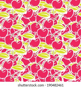 Seamless Cherry Pattern (vector)