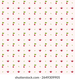seamless cherry pattern vector design