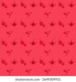 seamless cherry pattern vector design
