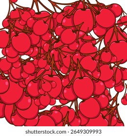 seamless cherry pattern vector design