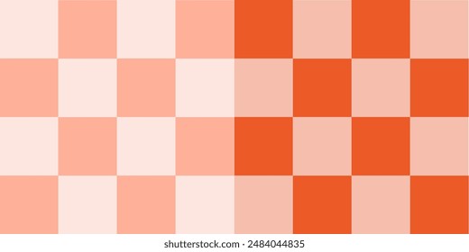 Seamless chess orange square grid pattern for background.