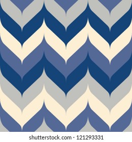 Seamless chevron background pattern with pointed and rounded edges