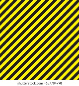 Seamless chevron diagonal black and yellow warning stripes 