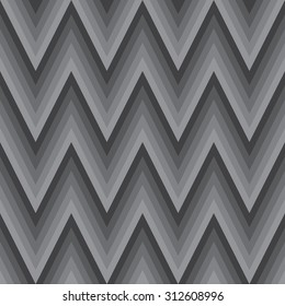 seamless chevron dimension pattern monochrome, vector illustration