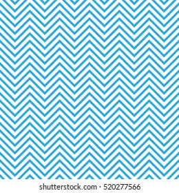 Seamless chevron pattern in blue and white. Horizontal zigzag lines in acute angle. Retro navy style vector background.