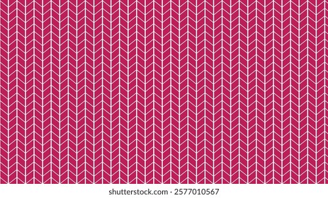 A seamless chevron pattern featuring bold contrasts of vibrant pink with clean white lines creating a modern and dynamic look. Perfect for backgrounds, digital designs, or textile pro