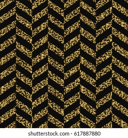 Nahtloses Gesichtsbild. Glitzernde goldene Oberfläche. schwarz-goldener Hintergrund