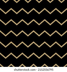 Seamless chevron pattern with gold confetti glitter. Perfect for valentines day, birthday, save the date invitation