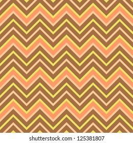 Seamless chevron pattern in retro style, soft colors. Can be used to fabric design, wallpaper, decorative paper, scrapbook albums, web design, etc. Swatches of seamless pattern included in file