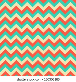 Seamless chevron pattern in retro style, soft colors. Geometric background. Can be used to fabric design, wallpaper, decorative paper, scrapbook albums, web design, etc. 