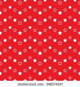 Seamless chevron pattern of stars. Garlands of stars. Christmas starry zigzag background. Vector Illustration.