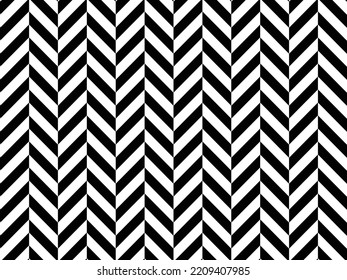 Seamless chevron pattern, zigzag pattern with black and white striped lines